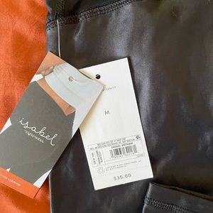 Maternity leather leggings